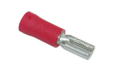 Flachstecker Ø 1.5 mm 2.8 mm isoliert rot