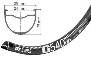 G 540 Felge DB 650B 24 32L